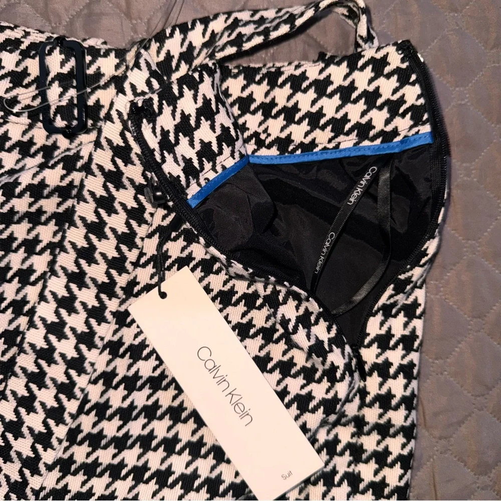 NWT Calvin Klein Black & White Career Knit Knee Length Pencil Skirt – Size 2 - Picture 9 of 16